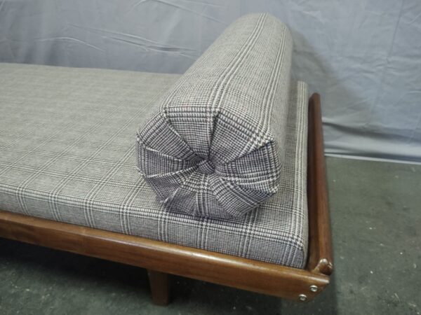 Teakhouten daybed met tweed bekleding - Afbeelding 3