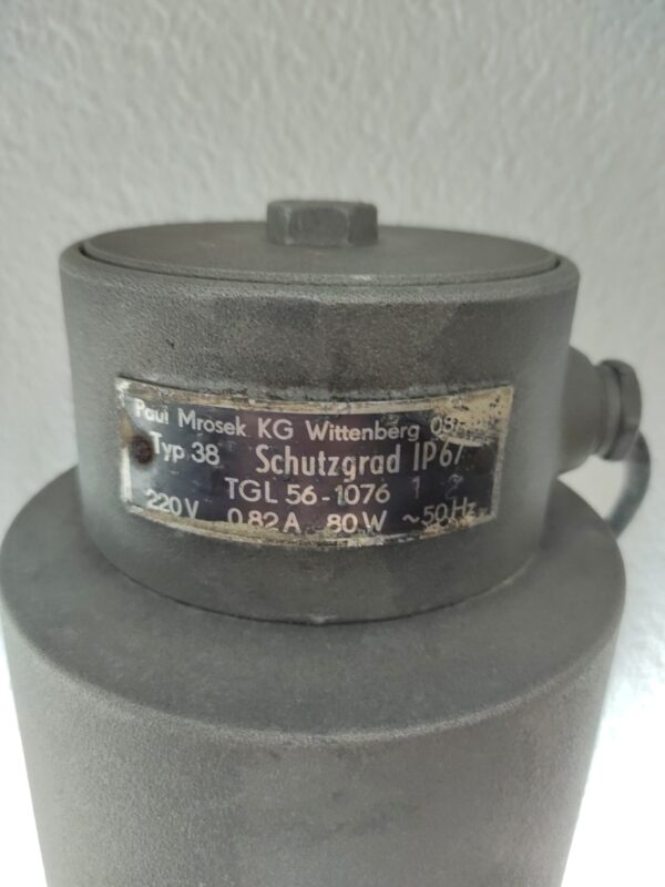 Industriële TL lamp Typ 38 van Paul Mrosek KG Wittenberg - Afbeelding 3