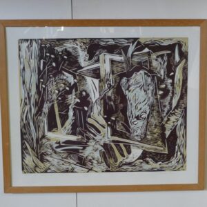 Linodruk "tuinserie" Jacques van Erven