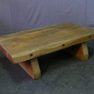 Brutalistische eikenhouten salontafel